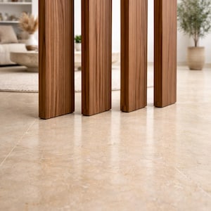 Wooden Slat Room Divider with Privacy Screen, Freestanding Custom Design image 9