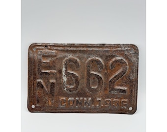 Original registreringsskylt från Connecticut från 1935 med klassiskt nummer EN 662