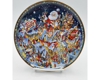 Pepsi-Cola Christmas Collector Plate Franklin Mint Limited Edition 1994 VTG