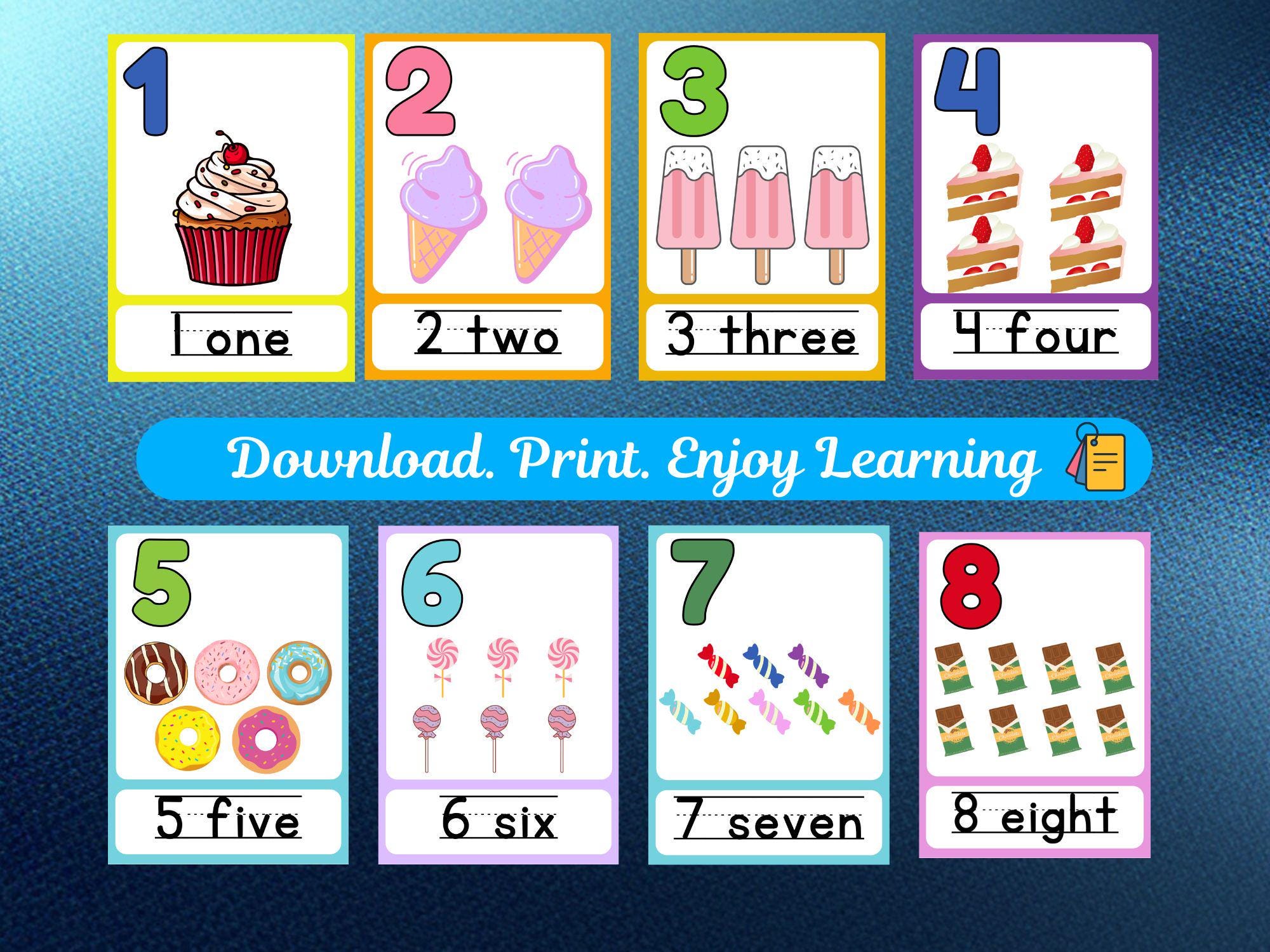 Animal Alphabet and Numbers Flashcards for Kids | Printable A6 Learning ...
