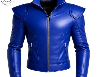 Vegeta inspiriert Herren Echtleder Lederjacke Dragon Ball Z Anime Cosplay Biker Outfit