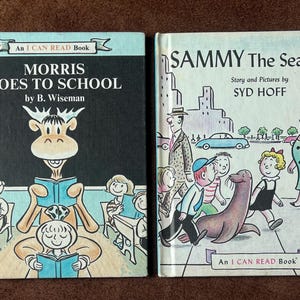 vintage I CAN READ Hardcover childrens book - Sammy The Seal - Morris Goes To School
