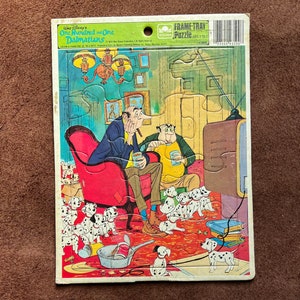 1960s Disney 101 Dalmatians frame tray puzzle - GOLDEN