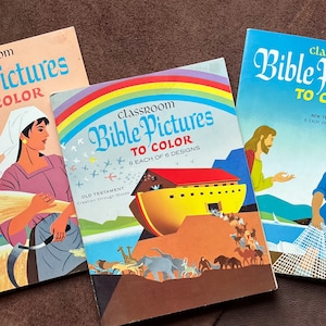 Vintage Classroom Bible Pictures to Color - coloring pages
