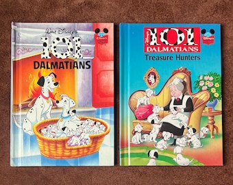 Due libri d'epoca per bambini di Walt Disney 101 DALMATIANS