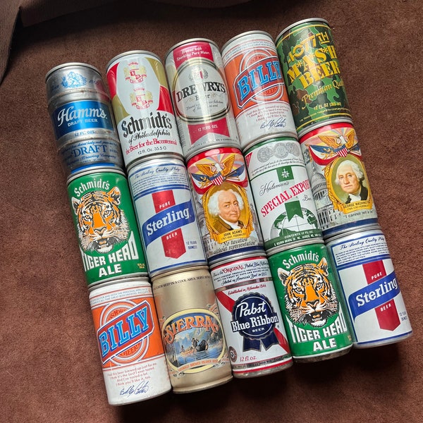 Vintage beer cans - lot of 15