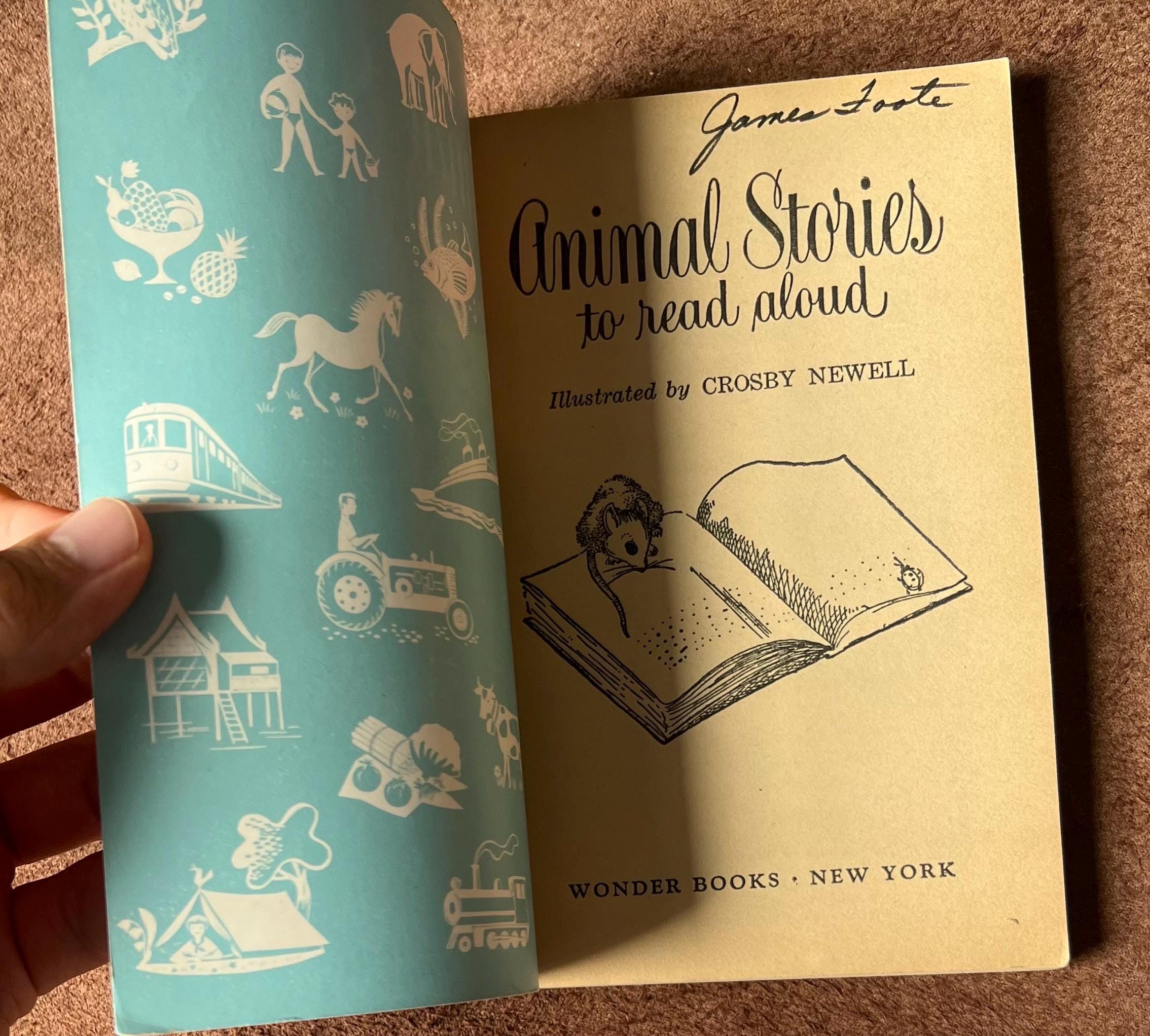 Vintage 1950s Children's Book - Animal Stories to Read Aloud