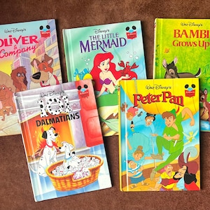collectie vintage Walt Disney kinderboeken met harde kaft