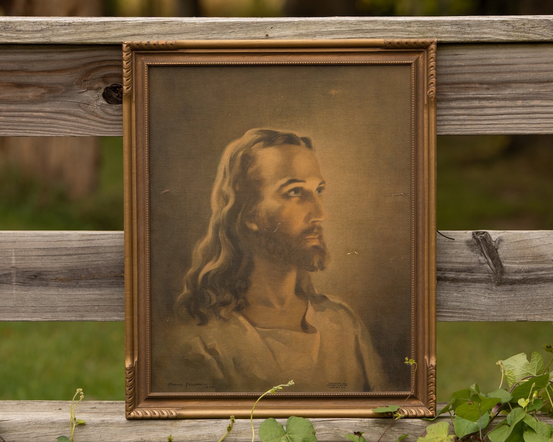 Vintage Jesus Christ Framed Print Picture Wall Hang Etsy