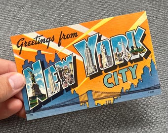 Vintage Greeting from NEW YORK CITY postcard