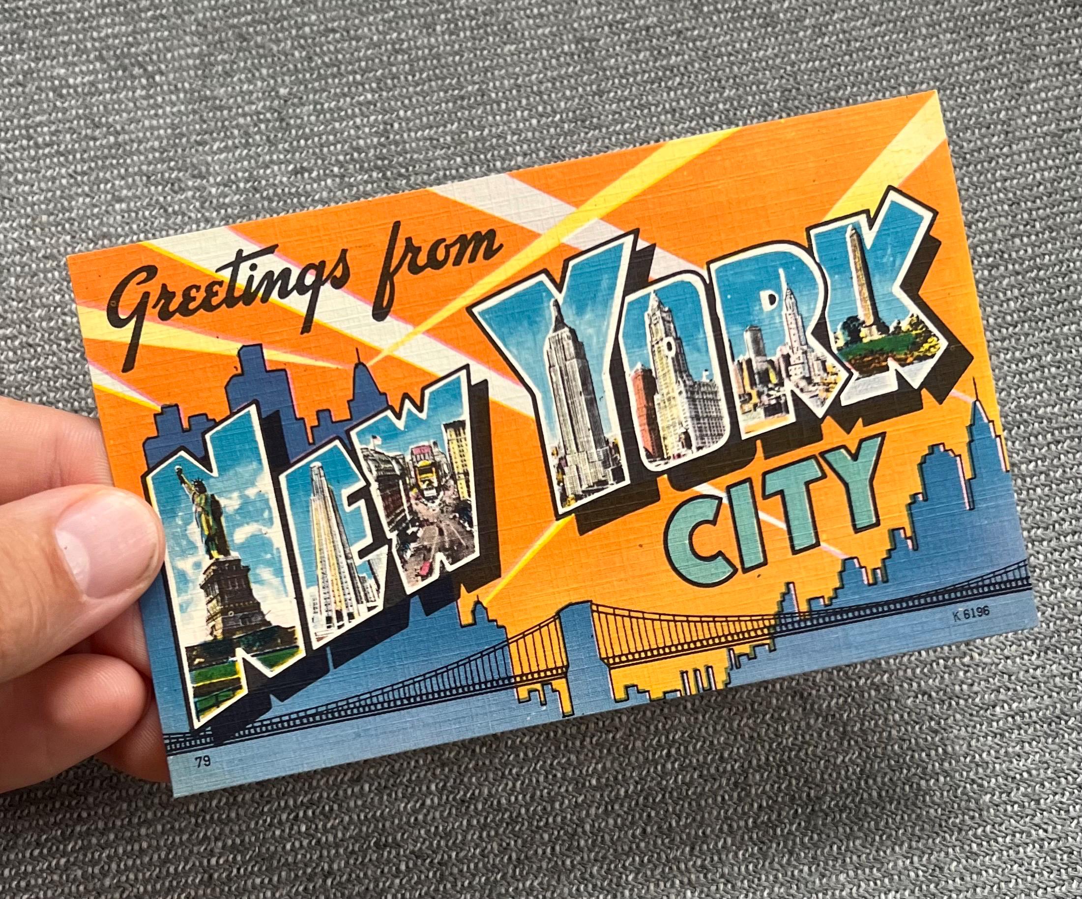 Vintage Greeting From NEW YORK CITY Postcard - Etsy