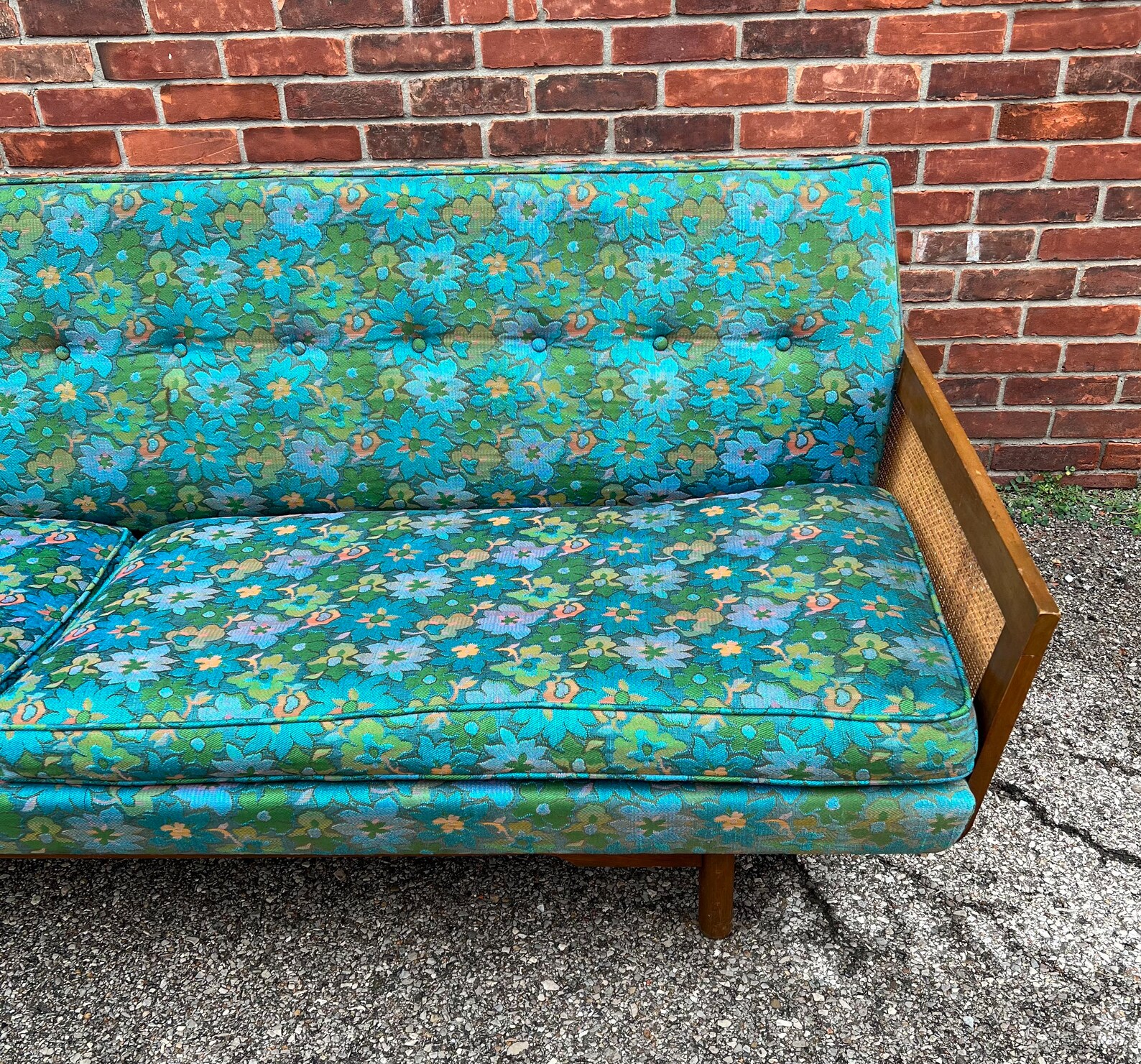 Incredible Vintage Floral Pattern Sofa Couch Etsy