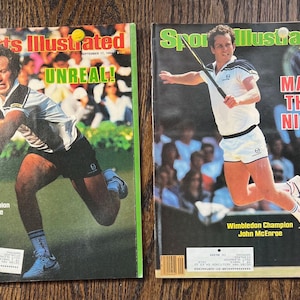 Zwei Vintage Sport-Illustrierte aus den 1980er Jahren - John McEnroe Cover