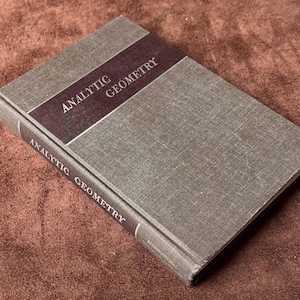 ANALYTIC GEOMETRY - vintage 1960s geometry textbook