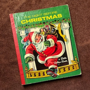 The NIGHT BEFORE CHRISTMAS Vintage 40s 50s Little Golden Book