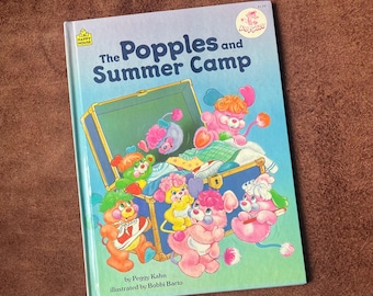 The Popples and Summer Camp - Libro per bambini vintage degli anni '80