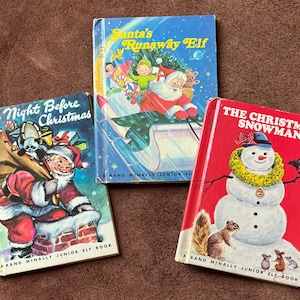 Vintage Kinderbücher Weihnachtsbuch - Rand McNally Junior Elfenbuch