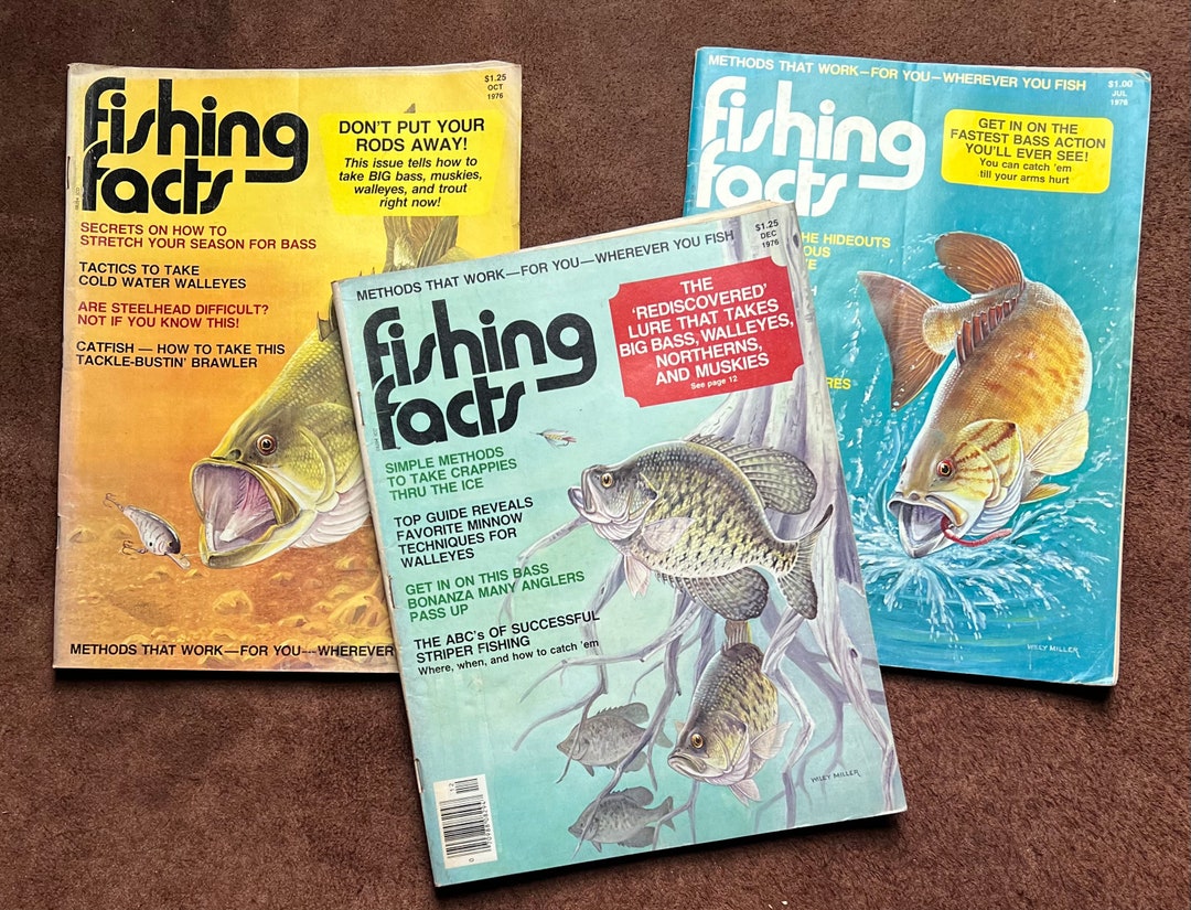 Vintage 1970s Fishing Facts Magazines Etsy