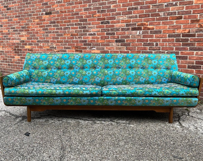 Incredible Vintage Floral Pattern Sofa Couch Etsy