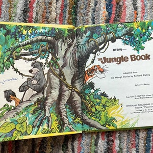 THE JUNGLE BOOK - 1960s Vintage Small Kids Book - Walt Disney