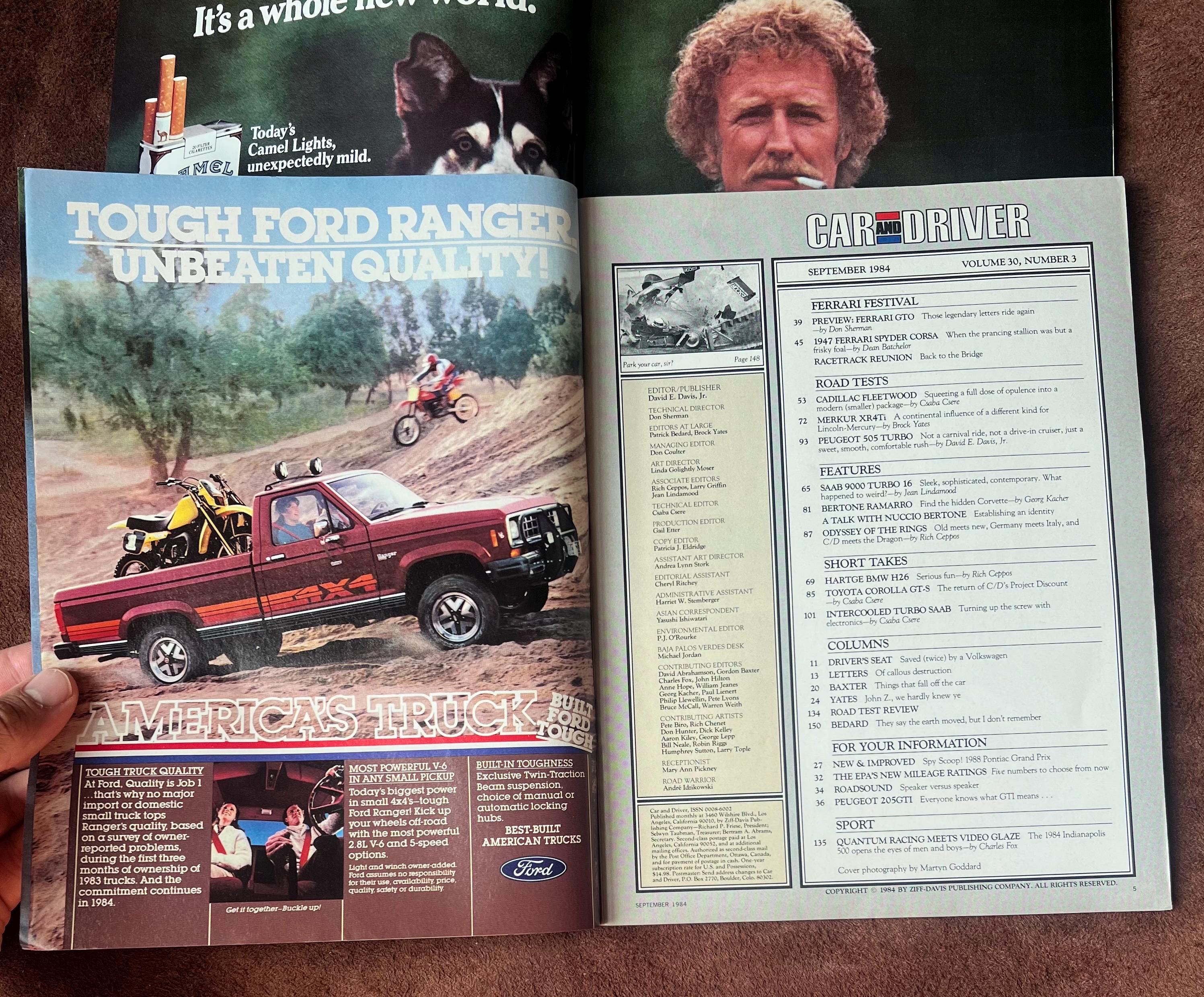 1980年代のCAR AND DRIVER - 1984年のヴィンテージ雑誌 - Etsy 日本