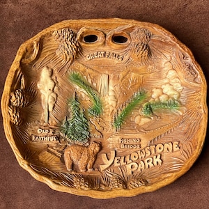 vintage YELLOWSTONE PARK Decorative Tray Plate