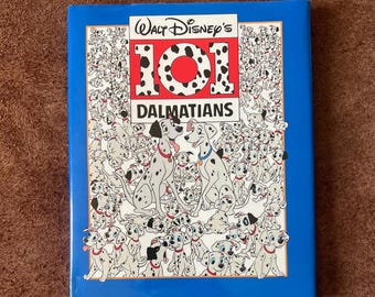 Walt Disney's 101 DALMATIANS - libro per bambini vintage anni '90 con copertina rigida