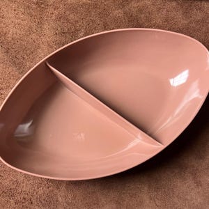 vintage Melmac divided serving bowl dish