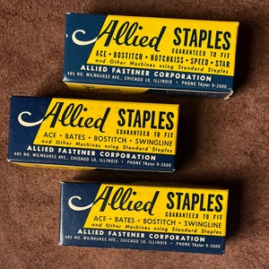 Vintage-new box Allied STAPLES - 5000 staples