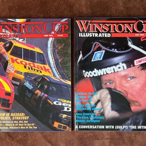 Revistas de corrida vintage dos anos 90 da WINSTON CUP ILLUSTRATED