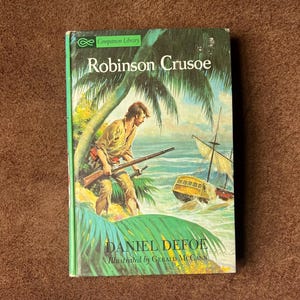 ROBINSON CRUSOE vintage 1960s hardcover book