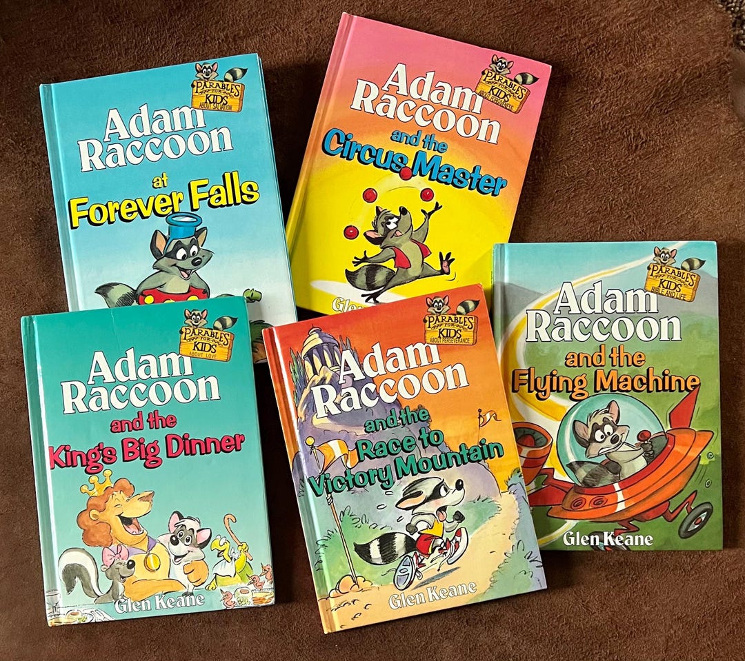 Vintage Early 90s ADAM RACCOON Childrens Book Collection - Etsy