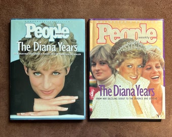 Vintage 90er Jahre Hardcover, Prinzessin Diana Bücher