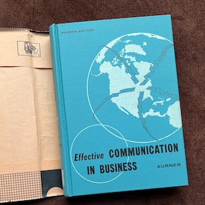 1950s college textbook - Effective COMMUNICATION IN BUSINESS - hardcover book