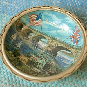 Vintage Decorative Tin Bowl - London Bridge - Lake Havasu City Arizona