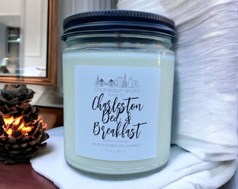 Charleston Bed and Breakfast  ~ 8 oz. Handpoured All Natural Soy Candle ~ Charleston, SC