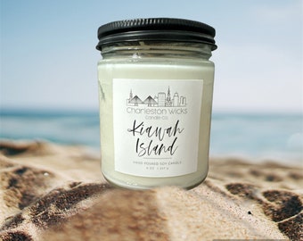 Kiawah Island ~ 8 oz. Handpoured All Natural Soy Candle ~ Charleston, SC