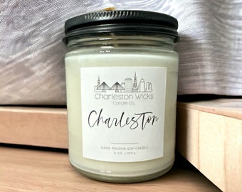 Charleston ~ 8 oz. Handpoured All Natural Soy Candle ~ Charleston, SC