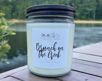 Brunch on the Creek  ~ 8 oz. Handpoured All Natural Soy Candle ~ Charleston, SC