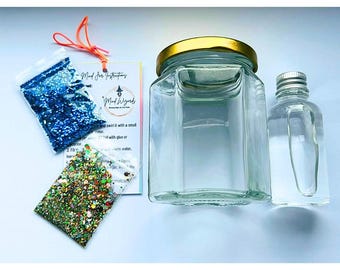 Calming Mind Jar Sensory Tool for Children | Managing Big Emotions (Glitter Colours Vary)