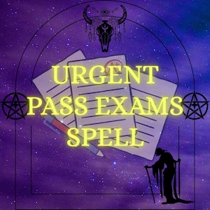 Custom Urgent Pass Exams Spell, Personalized Academic Success & Confidence, Focus And Favorable Outcomes