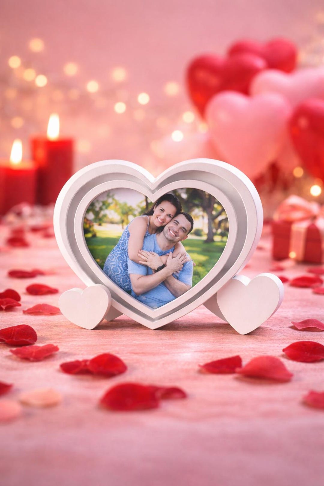 Personalized Heart Photo Frame – Valentine’s Day Gift & Romantic Home ...