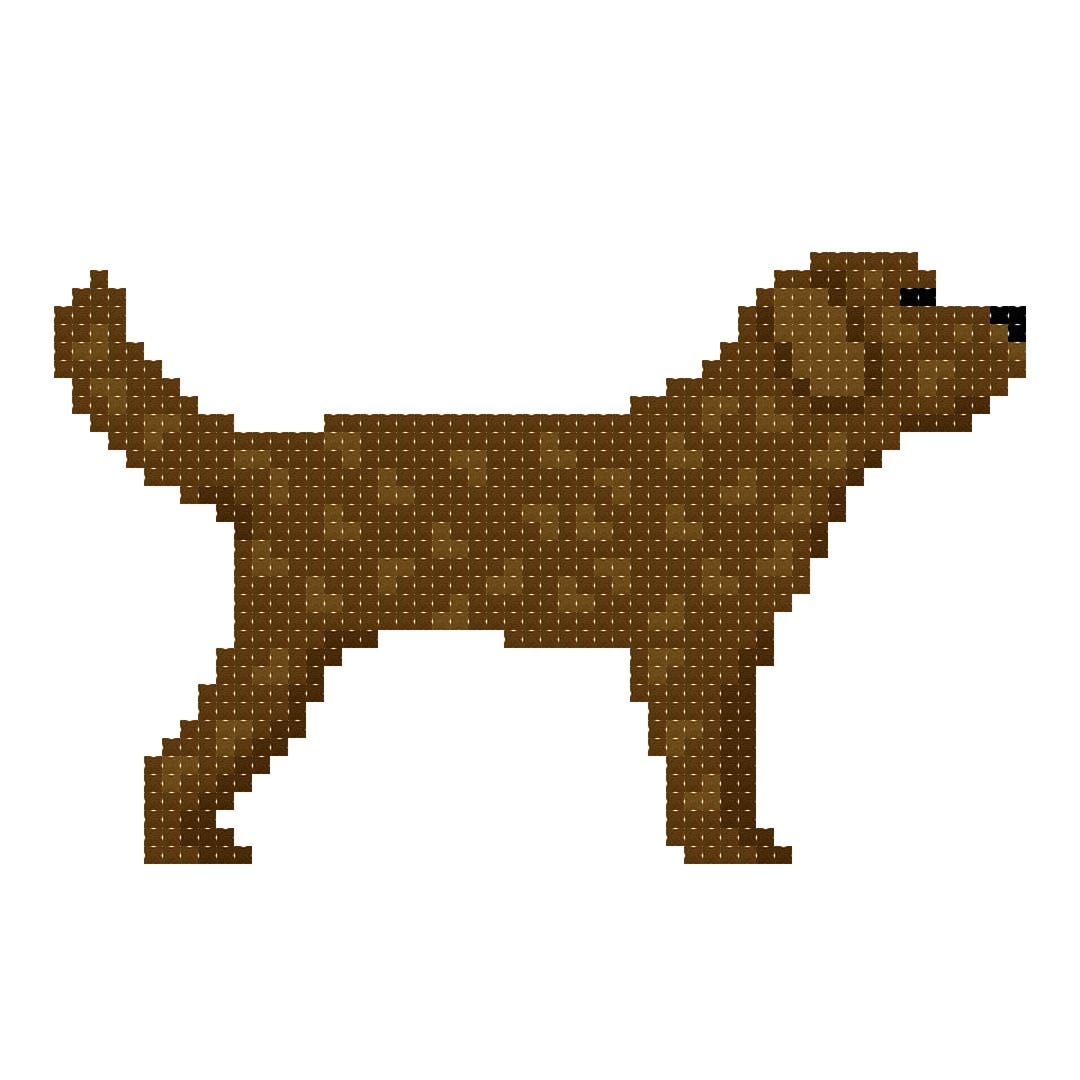 DIY Needlepoint Doodle Dog (brown) Pattern |digital Chart for Painting ...