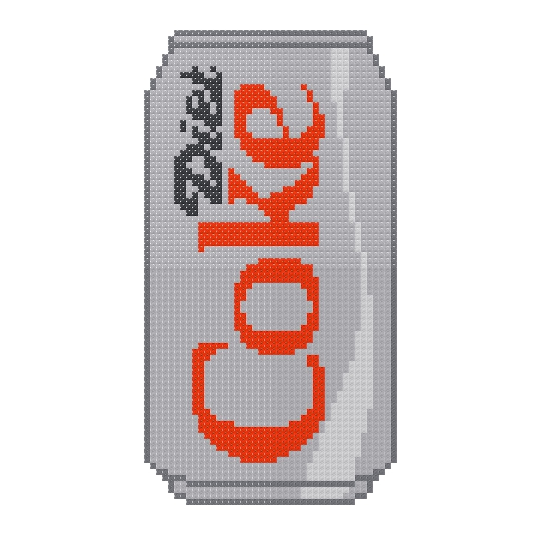 DIY Needlepoint Diet Coke Pattern | Digital Chart for Painting Your Own ...