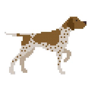 DIY Needlepoint German Shorthaired Pointer | Digital Chart For Painting Your Own Canvas| Easy Needlepoint Pdf | Instant Download | 18 Mesh