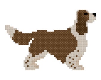 DIY Needlepoint Springer Spaniel Pattern | Digital Chart for Painting Your Own Canvas| Easy Needlepoint PDF | Instant Download | 18 Mesh