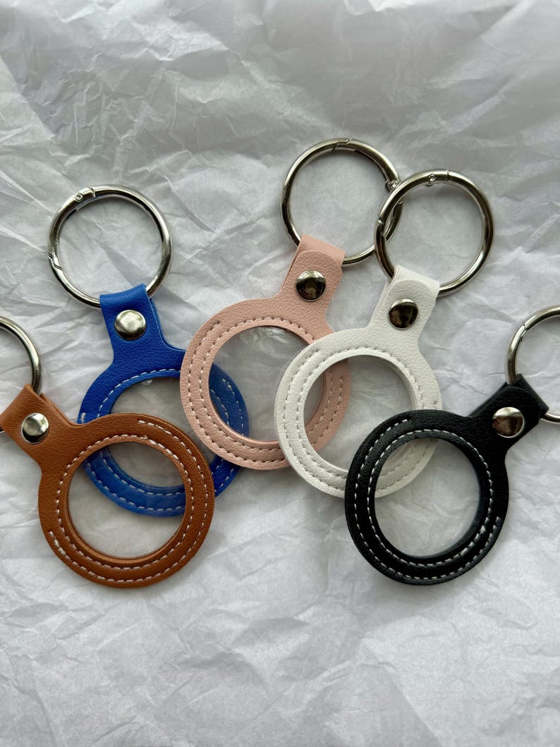 Self Finishing Needlepoint Keychain | Leather Key Fob | 1.5 Inch Insert ...