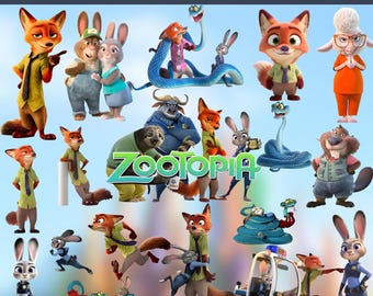 Paquete de imágenes prediseñadas PNG de Zootopia 2 (más de 160 imágenes) / Judy Hopps y Nick Wilde PNG / Descarga instantánea