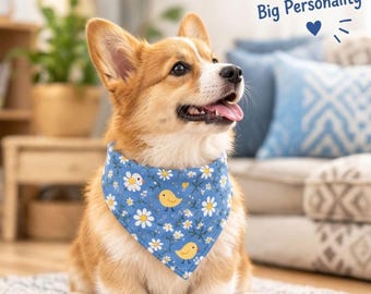 Dog Bandana Pattern, Reversible Scrunchie Sewing PDF, Elastic Dog Bandana Template, 11 Sizes XS-XXL, Instant Download
