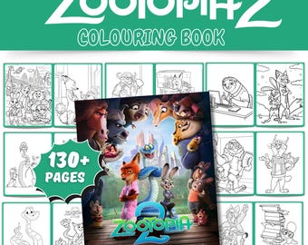 Libro para colorear de Zootopia 2 para niños y adultos / Libro de actividades imprimible en PDF / Descarga instantánea